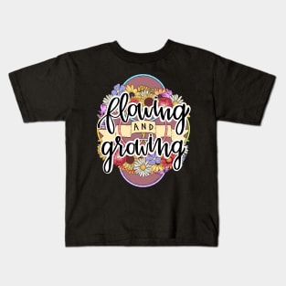 Flowing and Growing Hula Hoop Art Kids T-Shirt